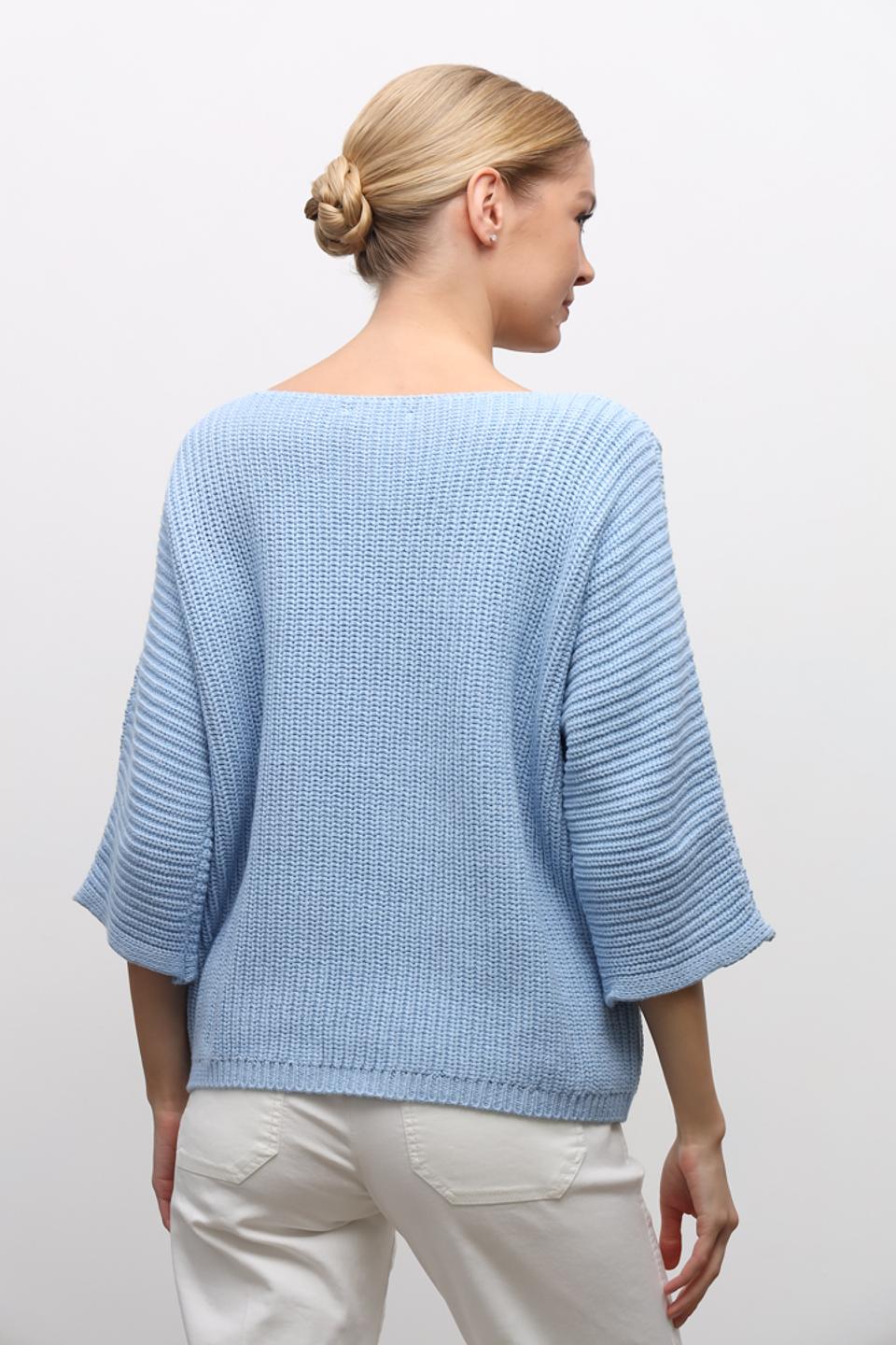 Пуловер SE Stenau голубой с рукавом 3/4