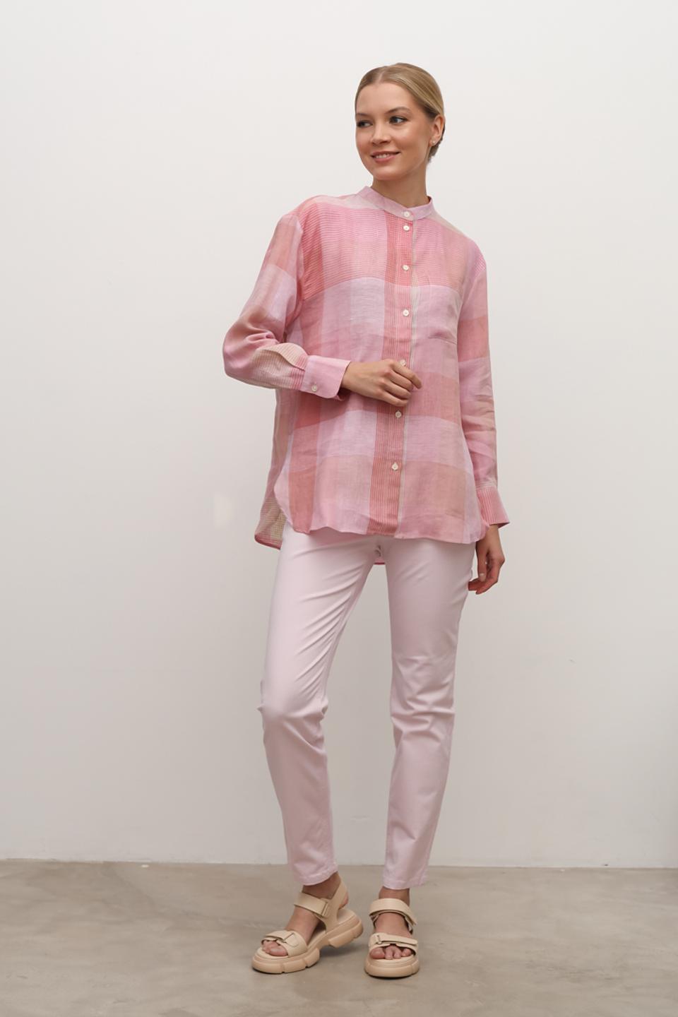 Рубашка Maerz в клетку розовая