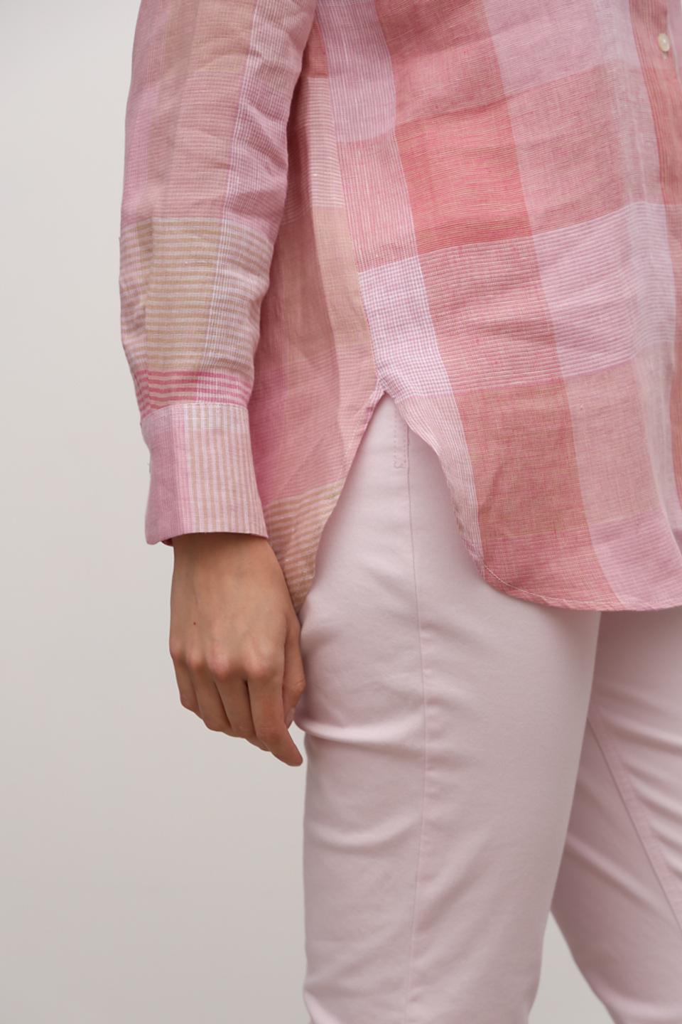 Рубашка Maerz в клетку розовая