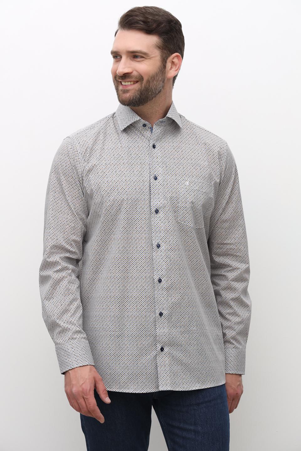 Рубашка Casa Moda с принтом серый