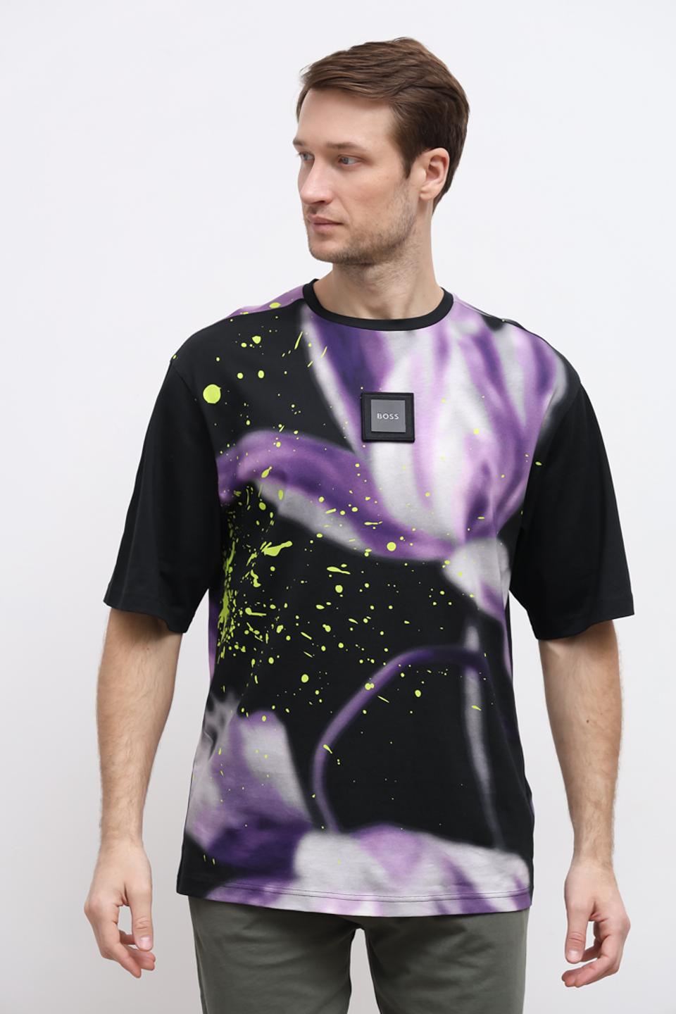 Футболка Boss Green с принтом чёрная