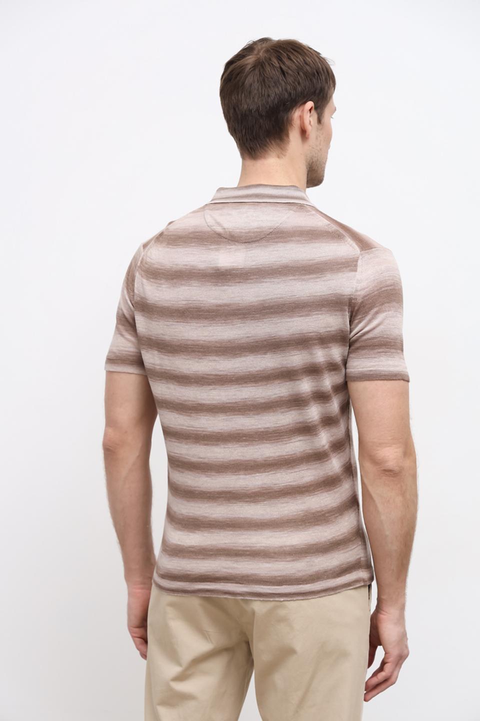 Поло Baldessarini в полоску бежевый