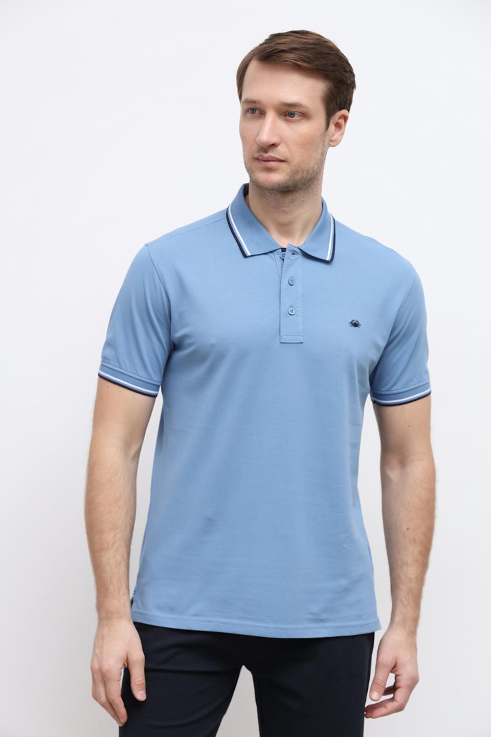 Поло Granchio с полоской голубой