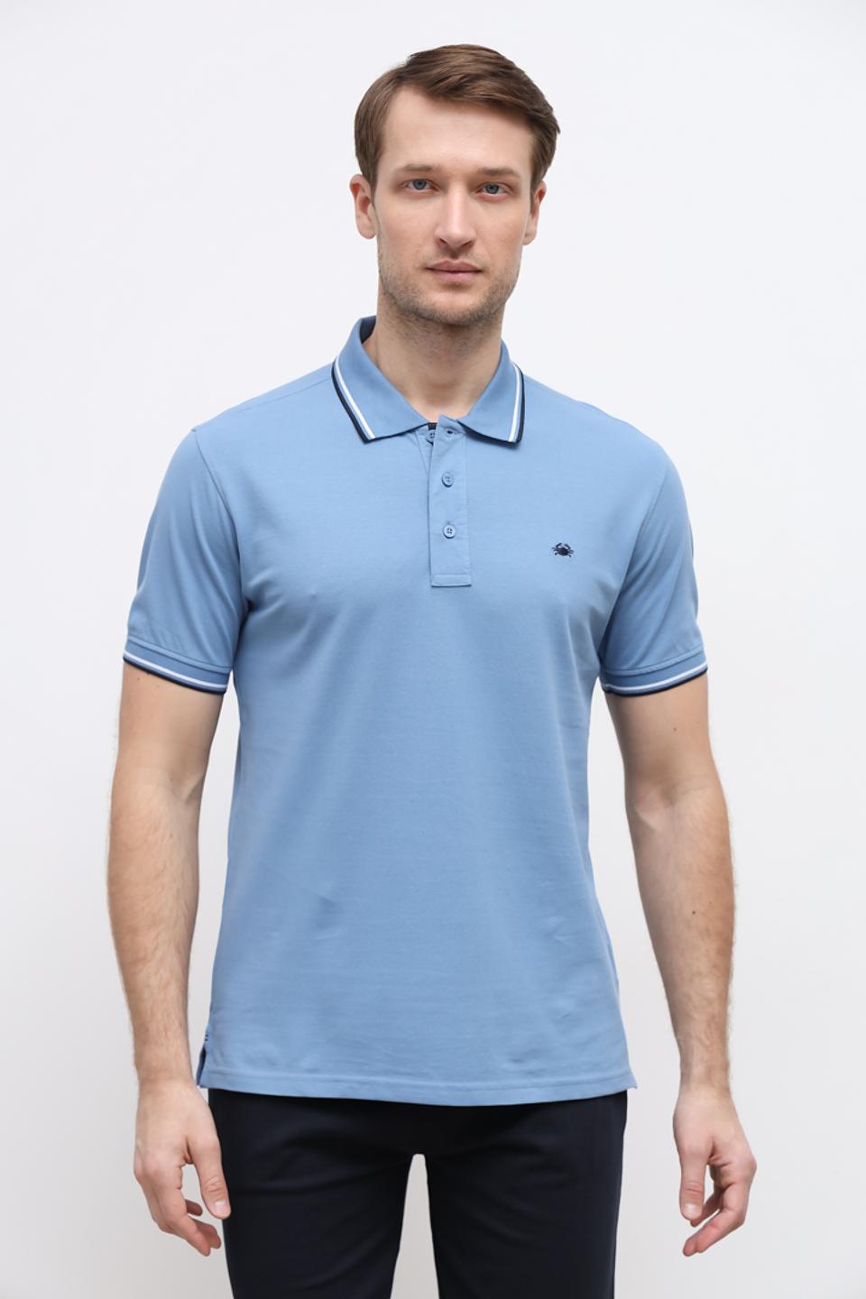 Поло Granchio с полоской голубой