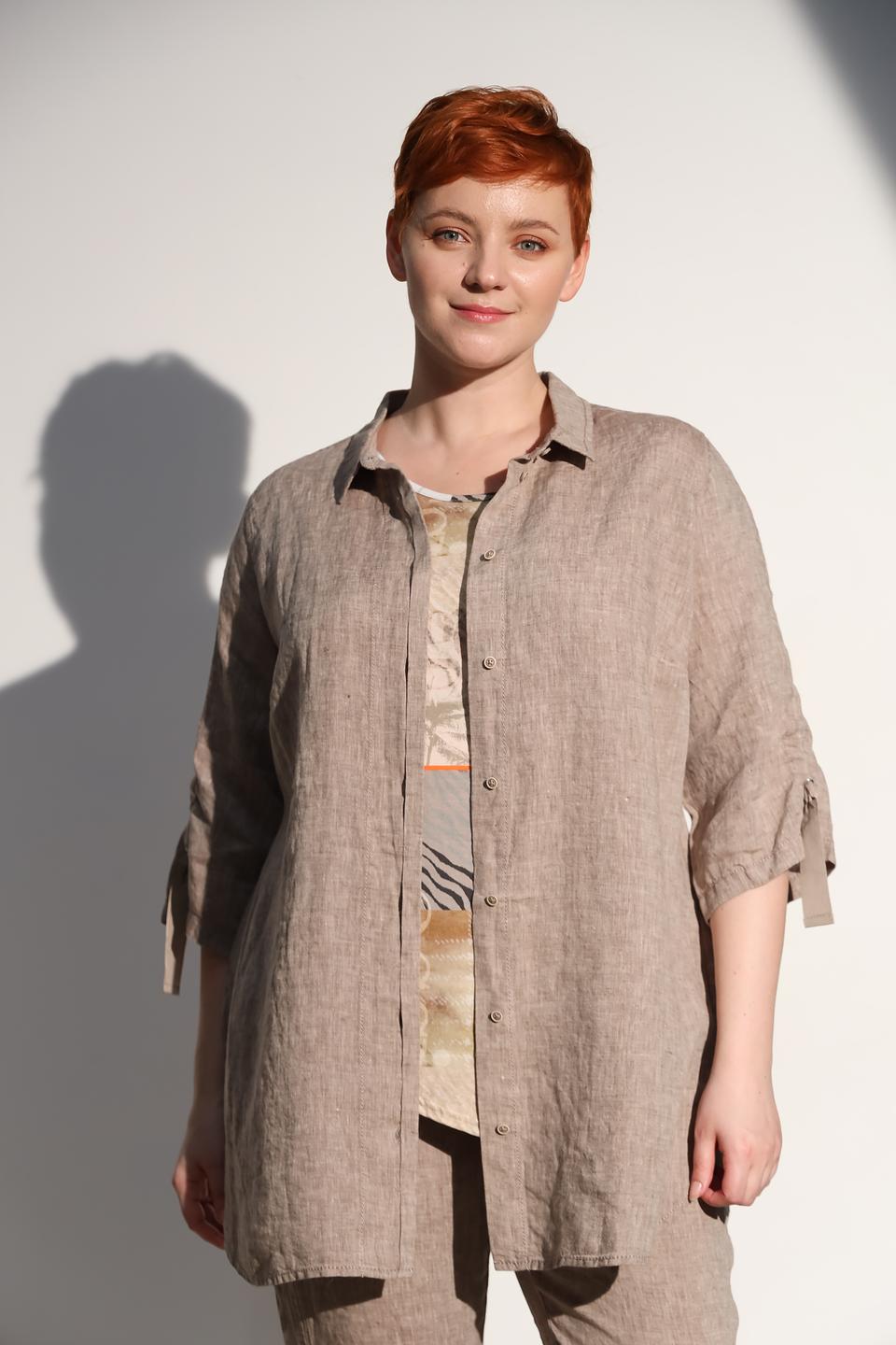 Рубашка Doris Streich льняная бежевая