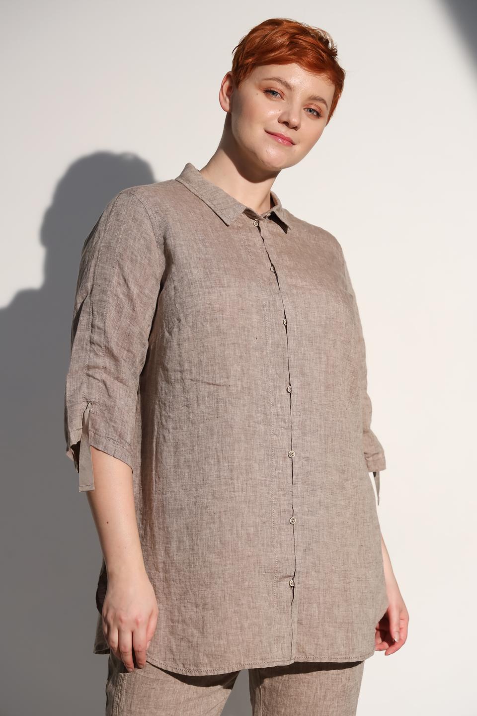 Рубашка Doris Streich льняная бежевая
