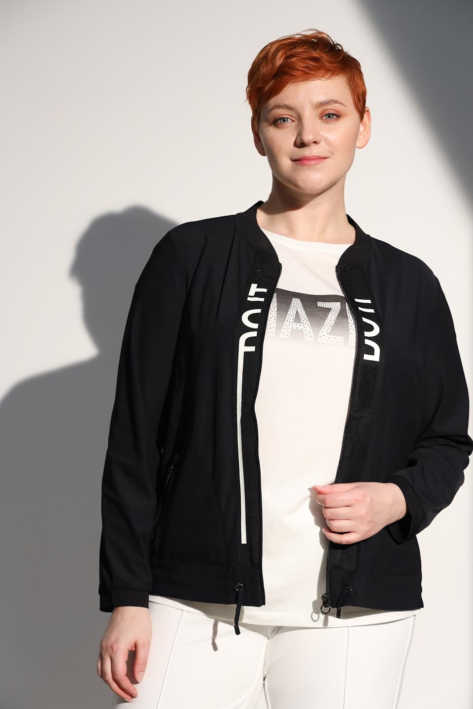 Жакет Via Appia черный с принтом