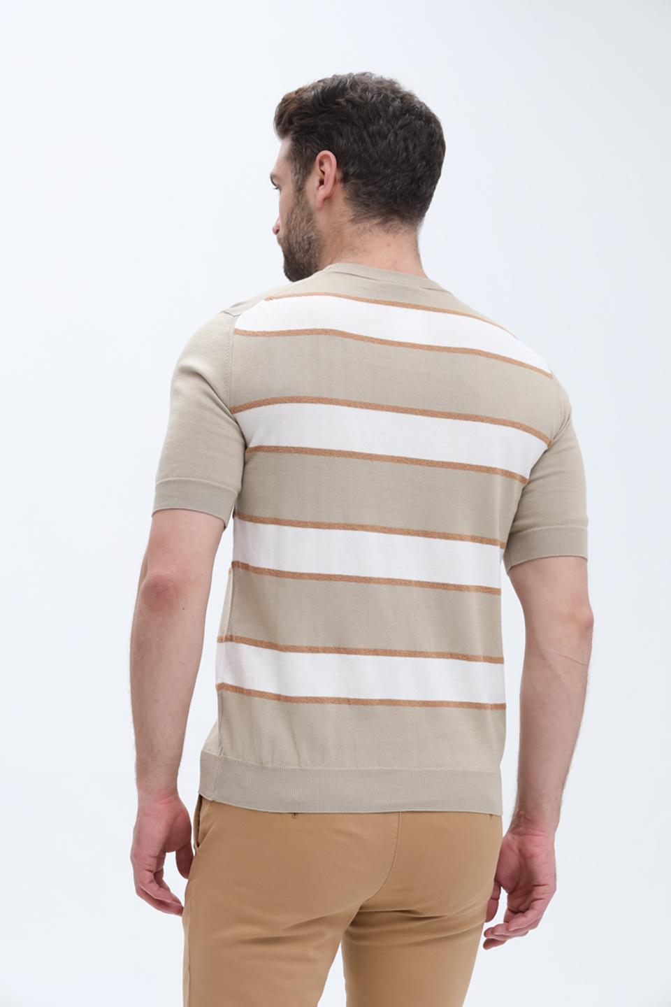Пуловер Radi Perugia муж. в полоску бежевый