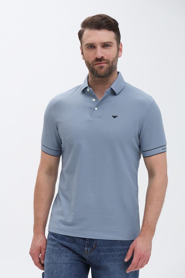 Поло Emporio Armani голубое