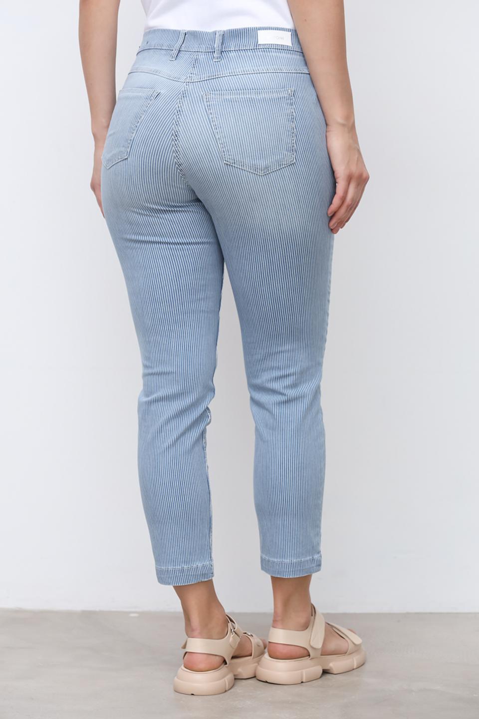 Джинсы Toni collection в полоску голубой