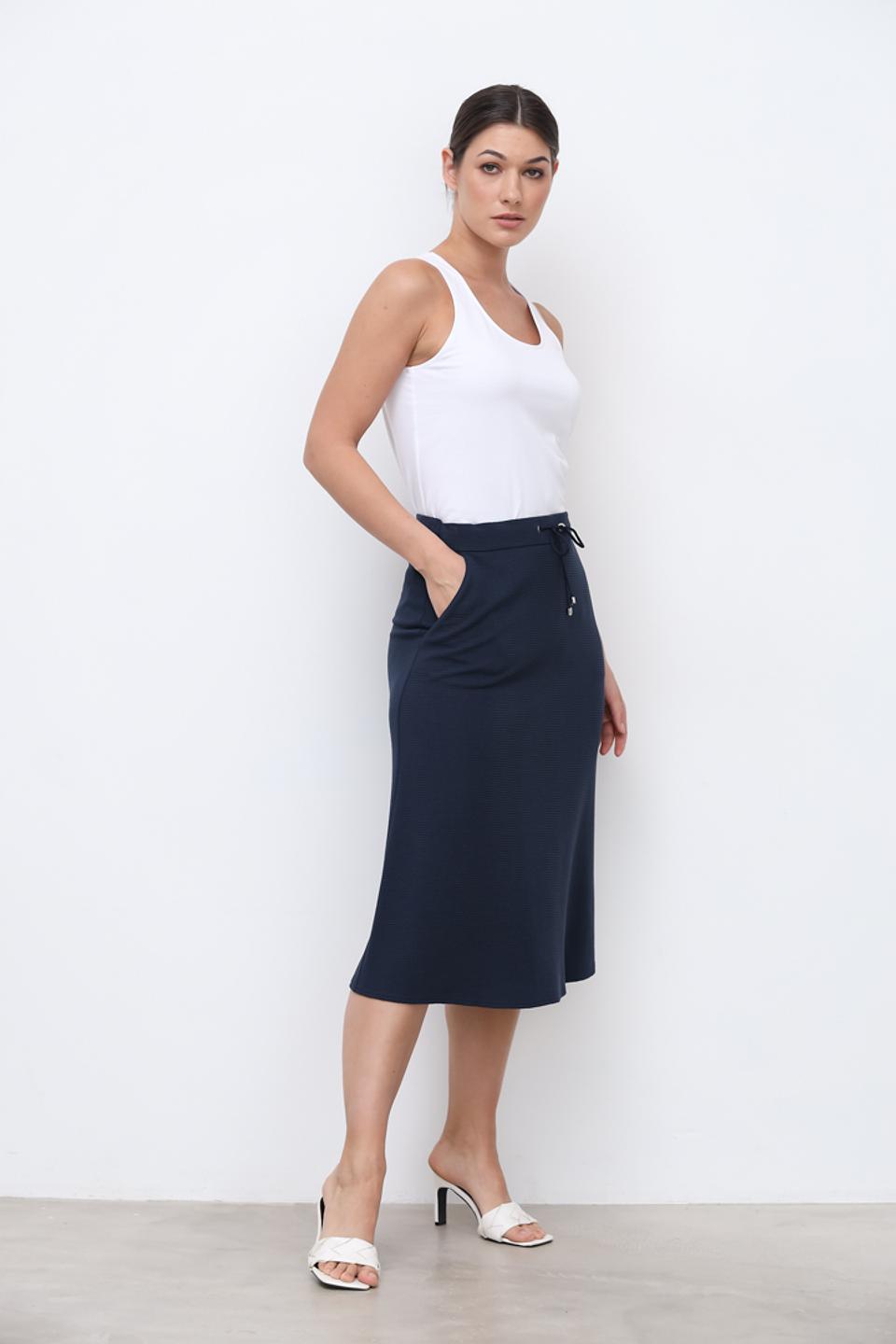 Юбка Sommer mann плиссе тёмно-синяя