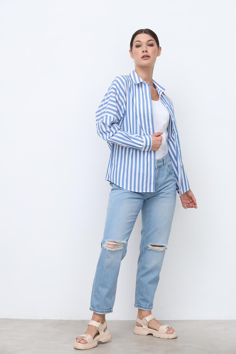 Рубашка Apart в полоску голубую