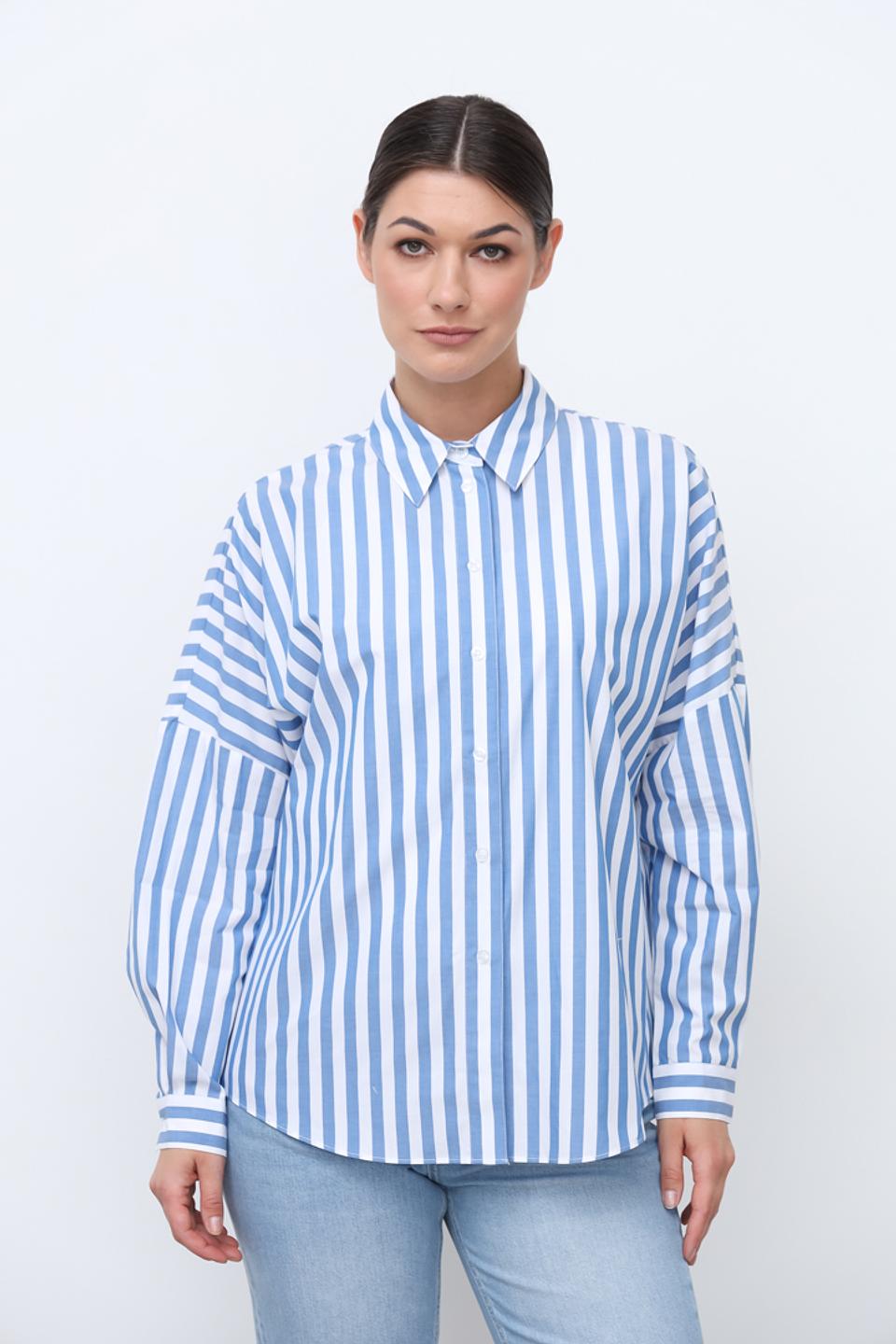 Рубашка Apart в полоску голубую