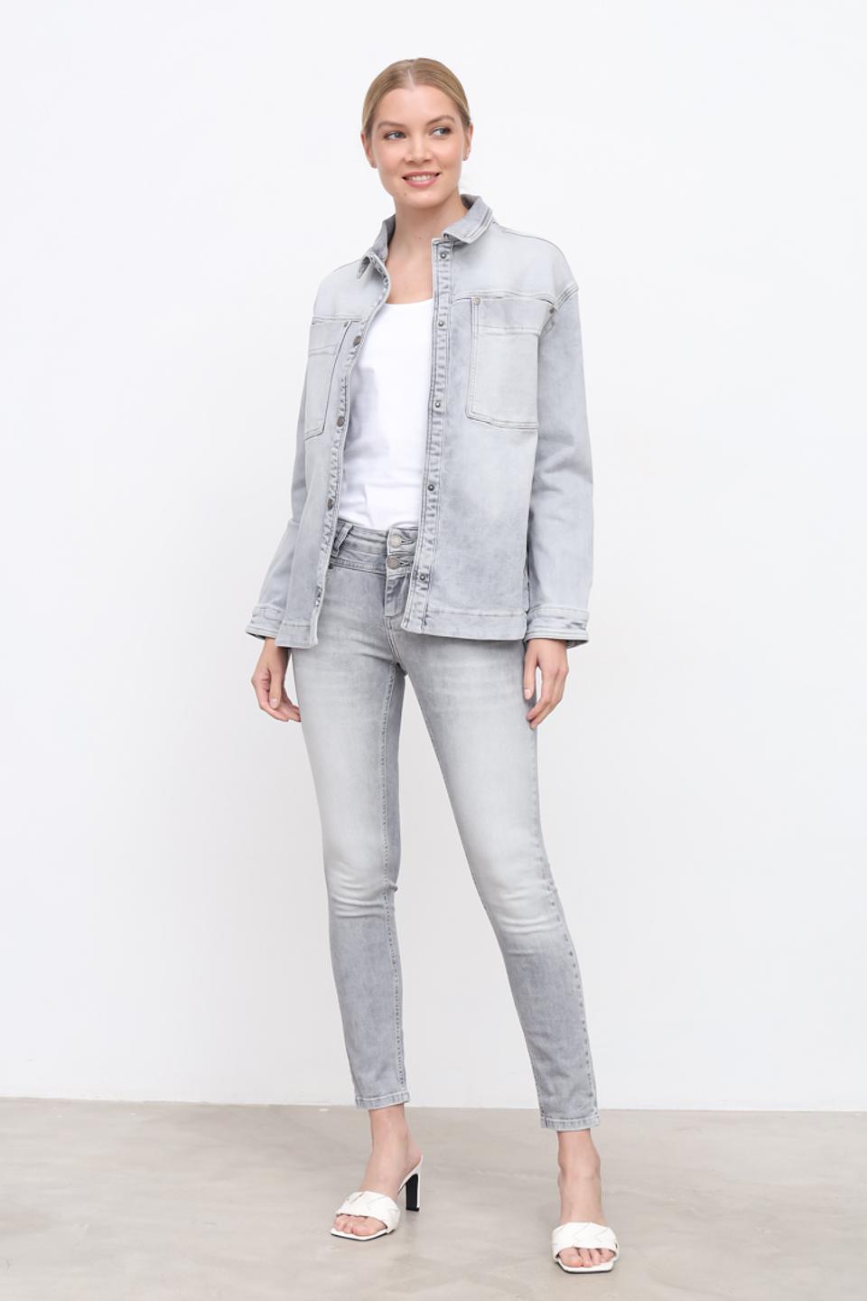 Рубашка Zhrill джинсовая серая