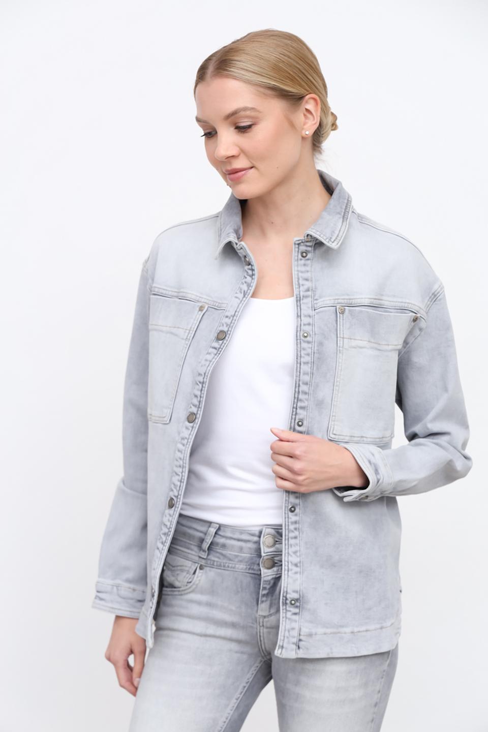 Рубашка Zhrill джинсовая серая