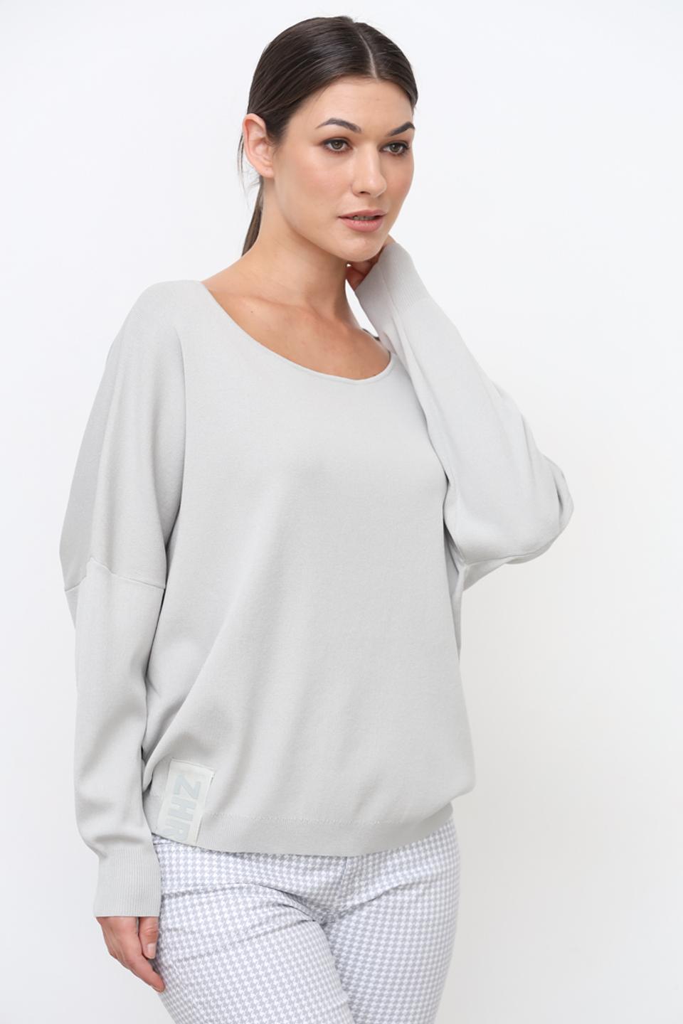 Пуловер Zhrill серый оверсайз