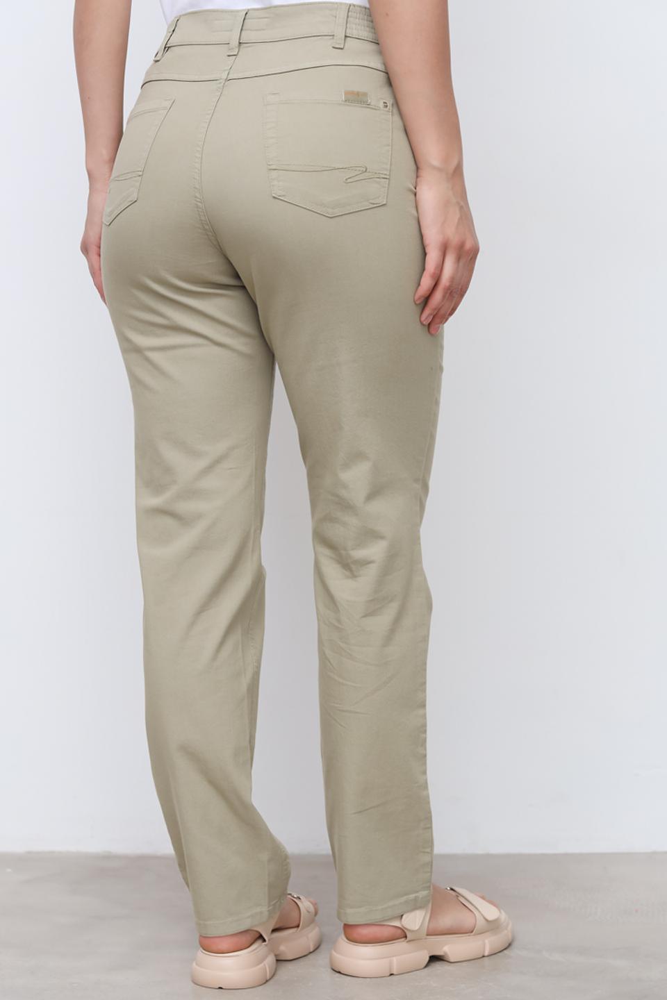 Брюки Margittes хаки прямого кроя