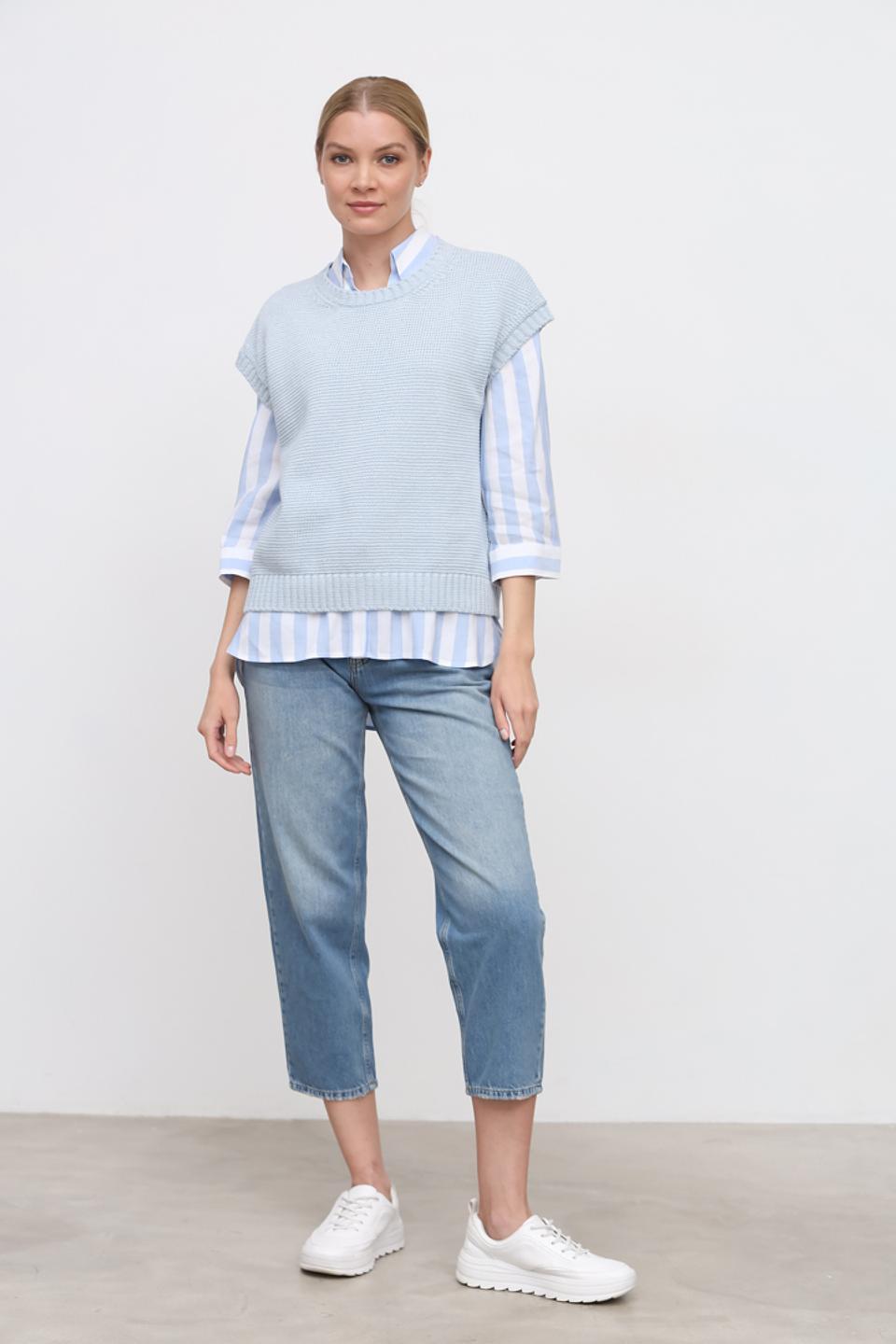 Жилет Maerz вязаный голубой