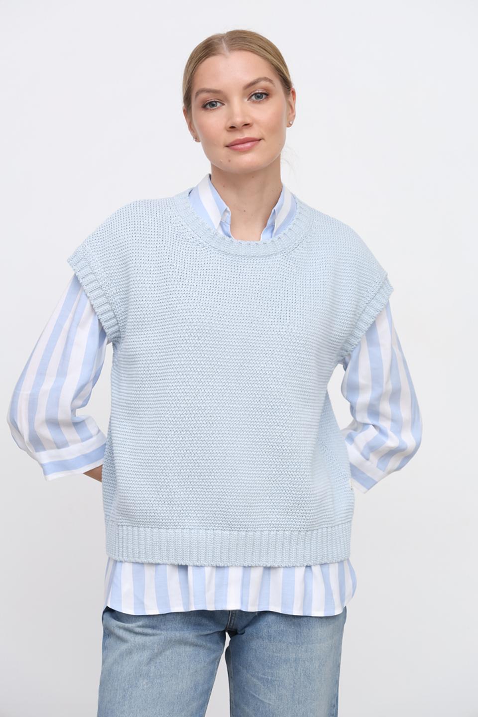 Жилет Maerz вязаный голубой