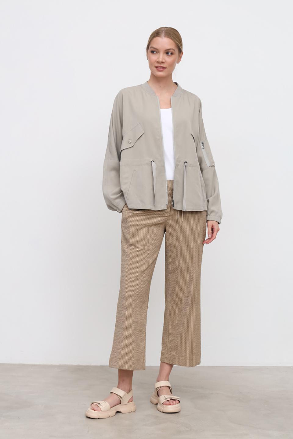 Брюки Cinque в полоску бежевые