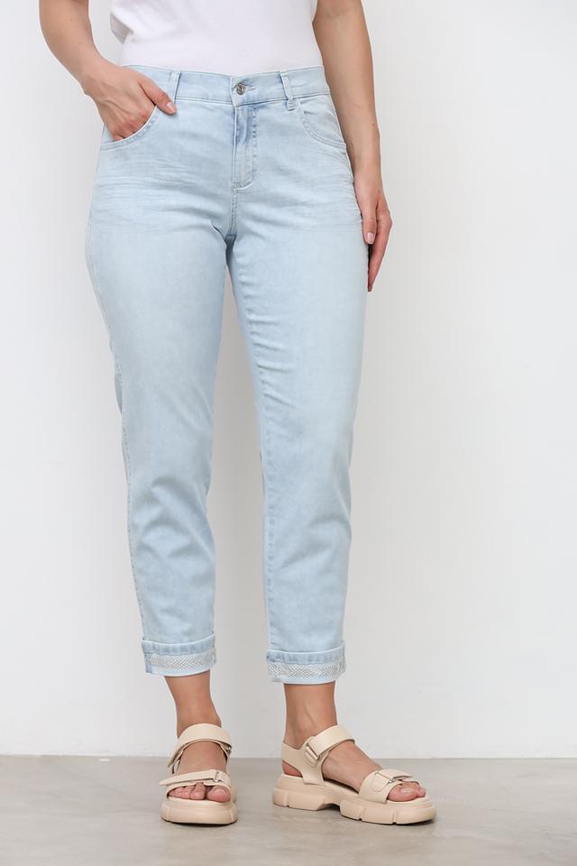 Джинсы Angels голубые с отделкой