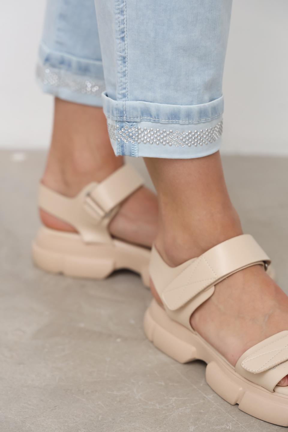 Джинсы Angels голубые с отделкой