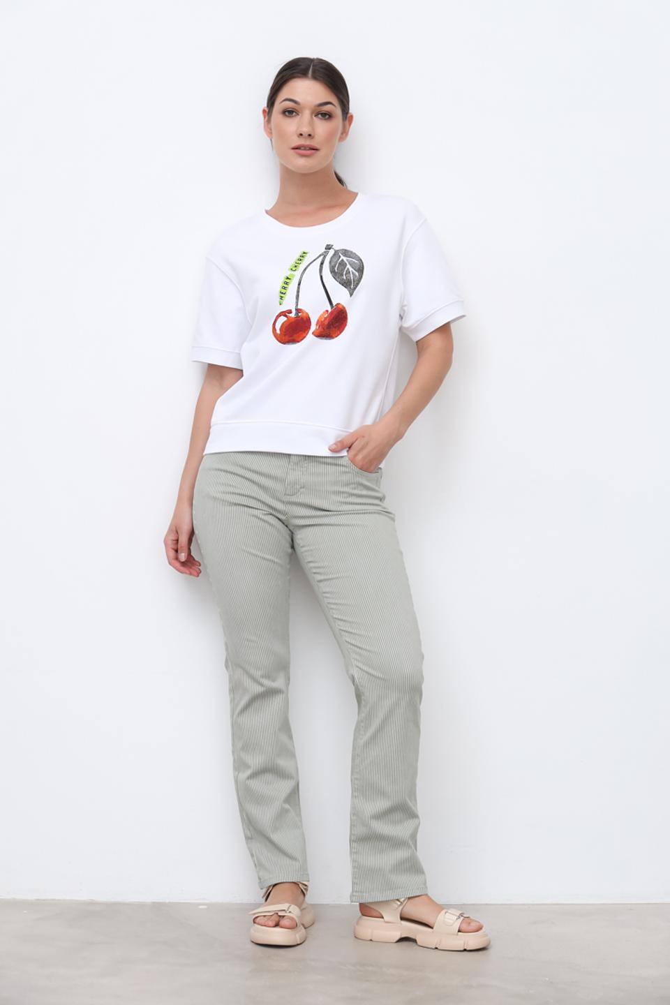 Брюки Angels в полоску зелёные