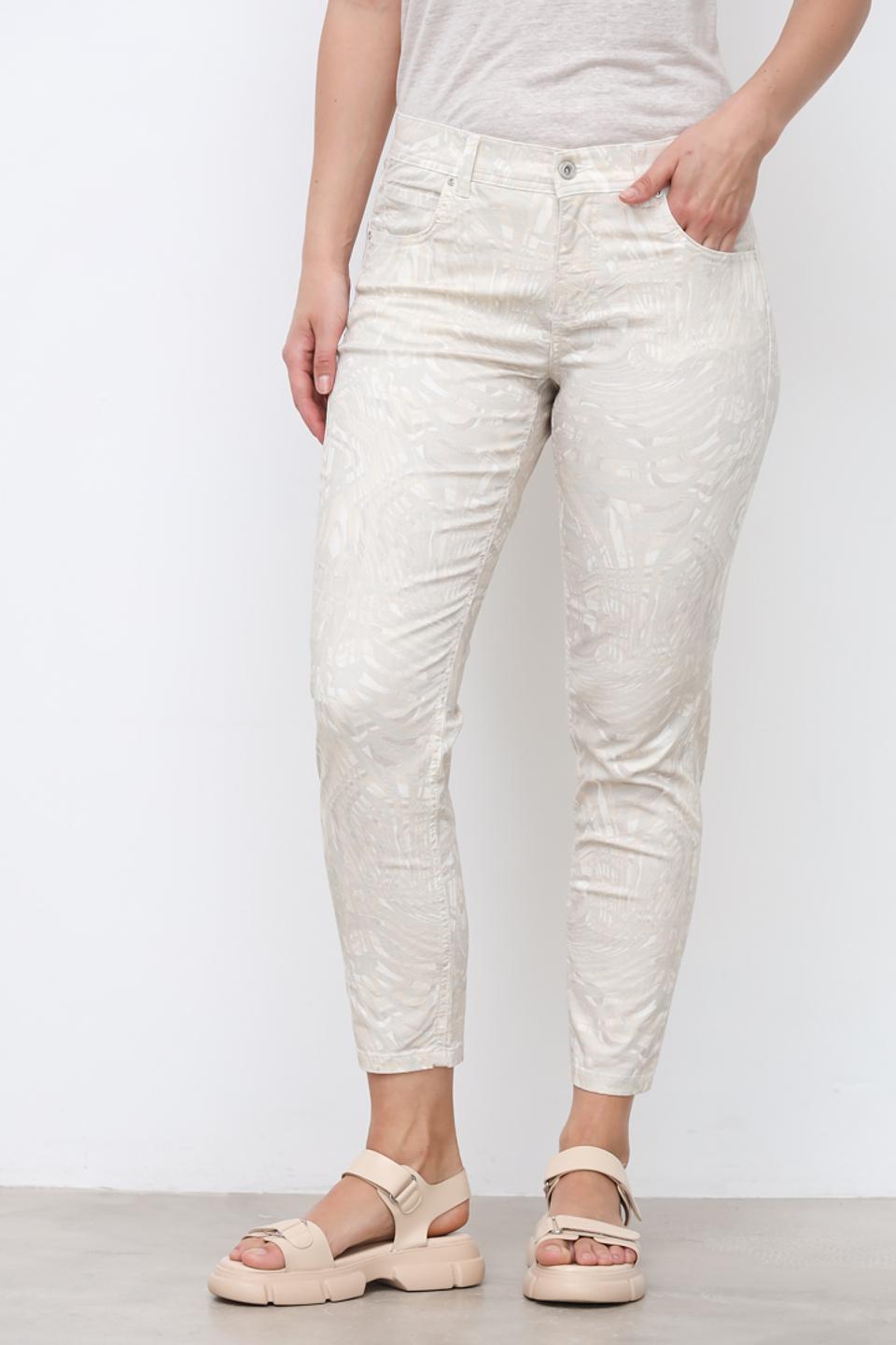 Брюки Angels с принтом бежевые