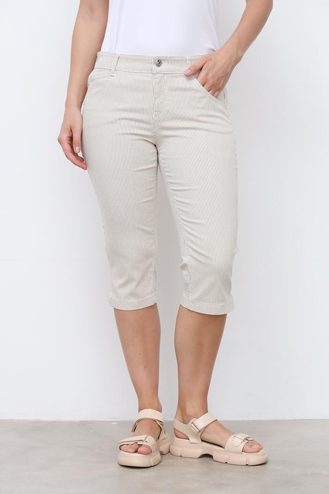 Бриджи Gardeur в полоску бежевые