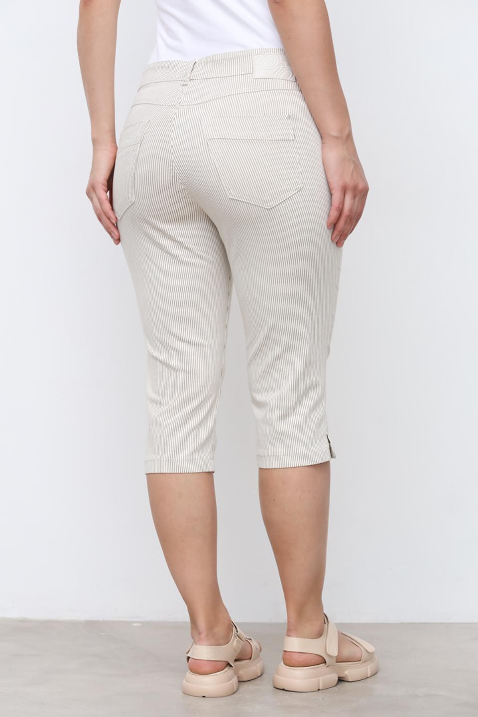 Бриджи Gardeur в полоску бежевые