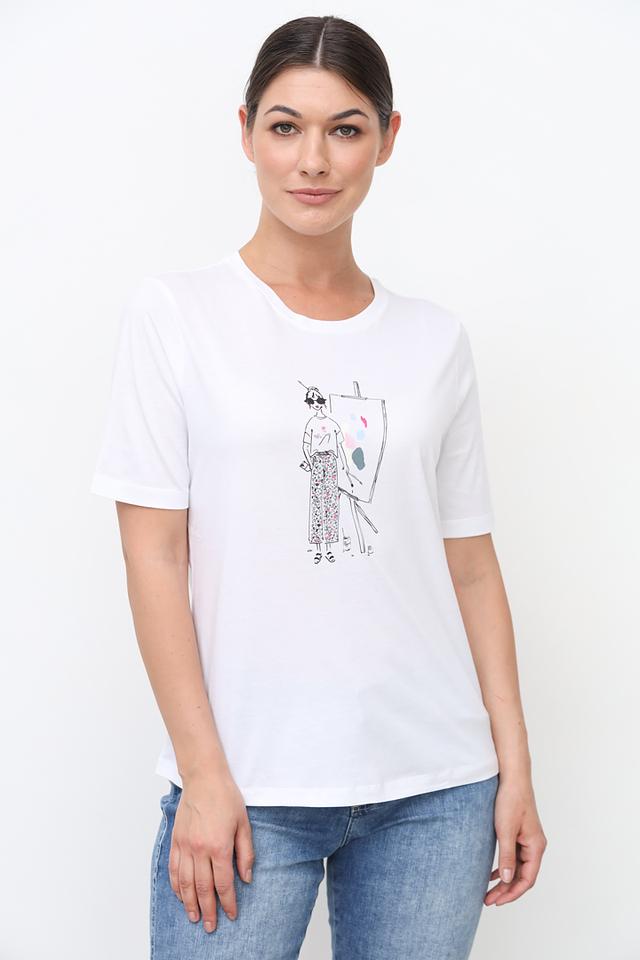 Футболка Maerz с принтом белая