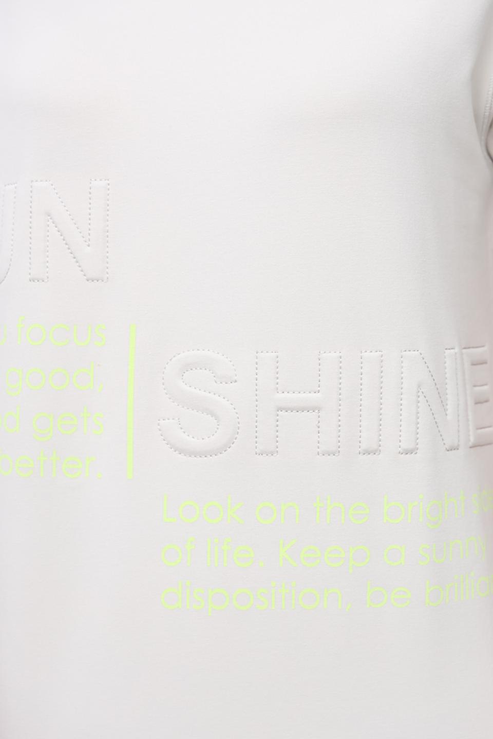 Футболка Bianca с принтом бежевая