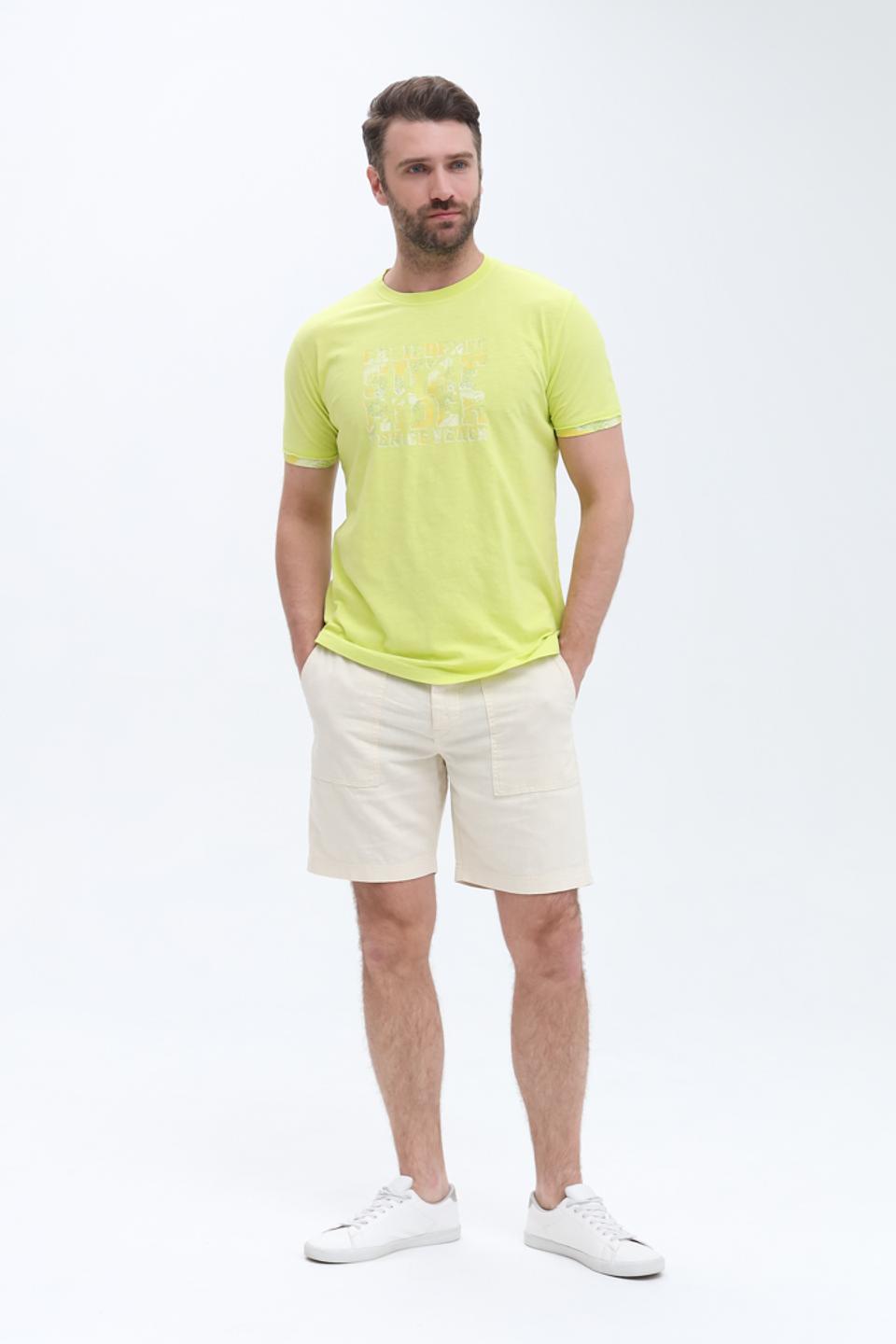 Футболка Sea Barrier лайм с принтом