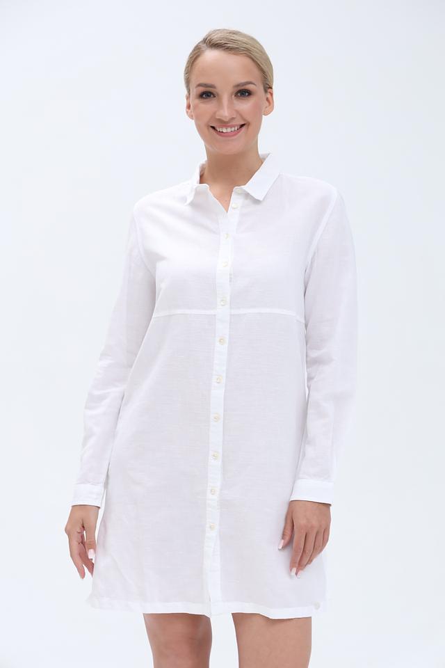 Рубашка Time Zone белая оверсайз