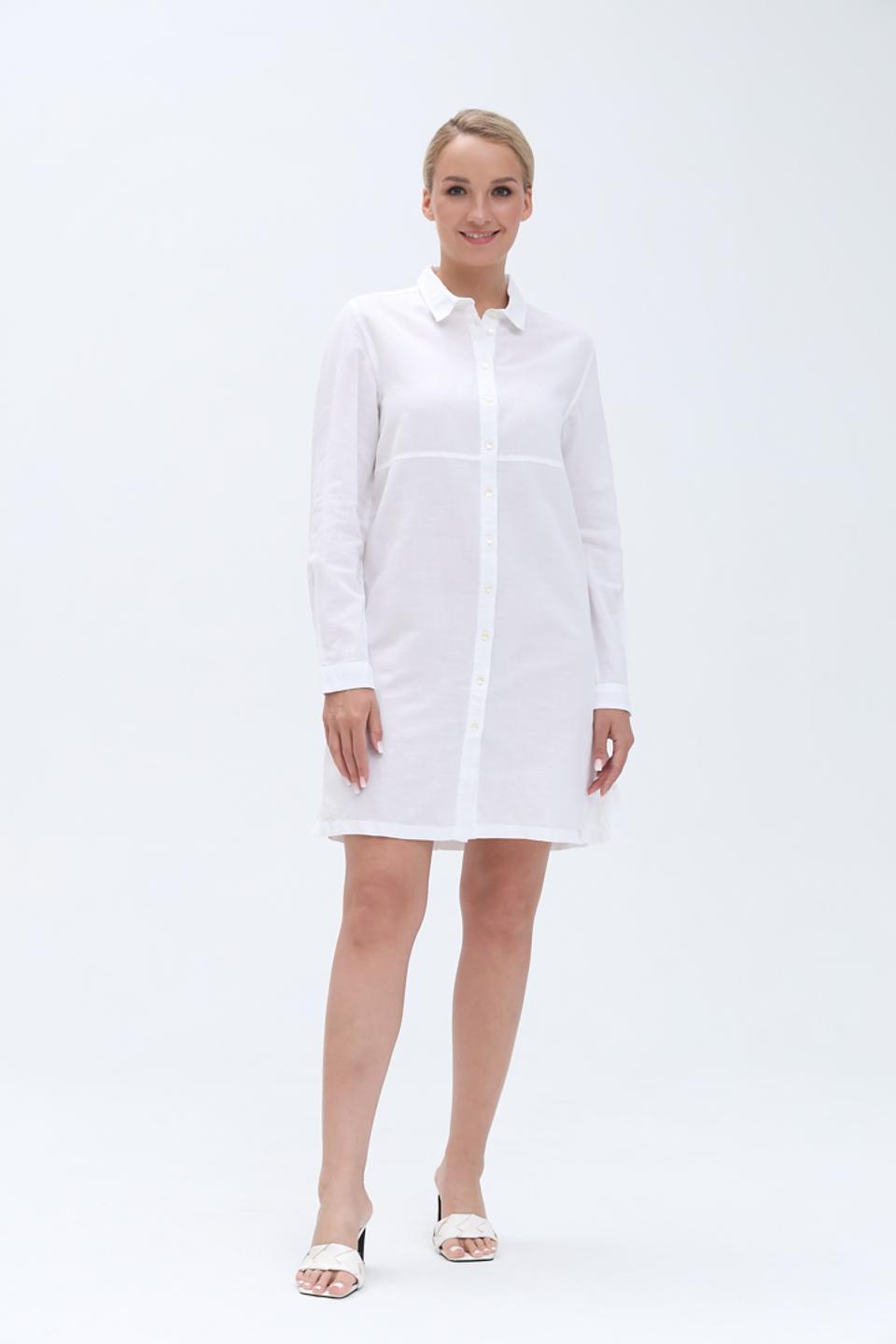 Рубашка Time Zone белая оверсайз