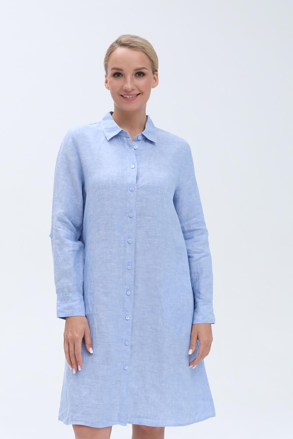 Платье-рубашка Olsen голубое