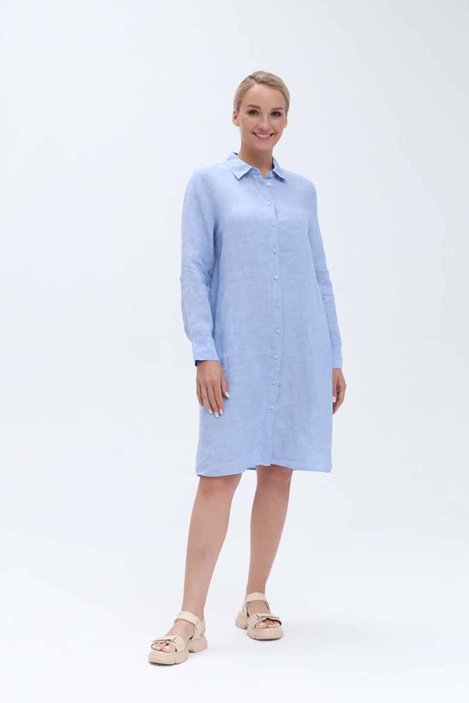 Платье-рубашка Olsen голубое
