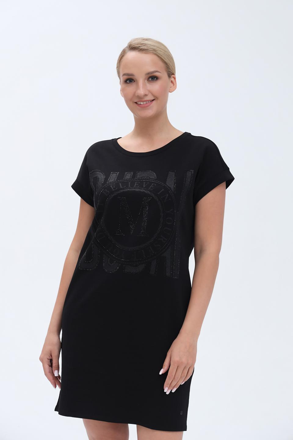 Платье Monari чёрное с логотипом