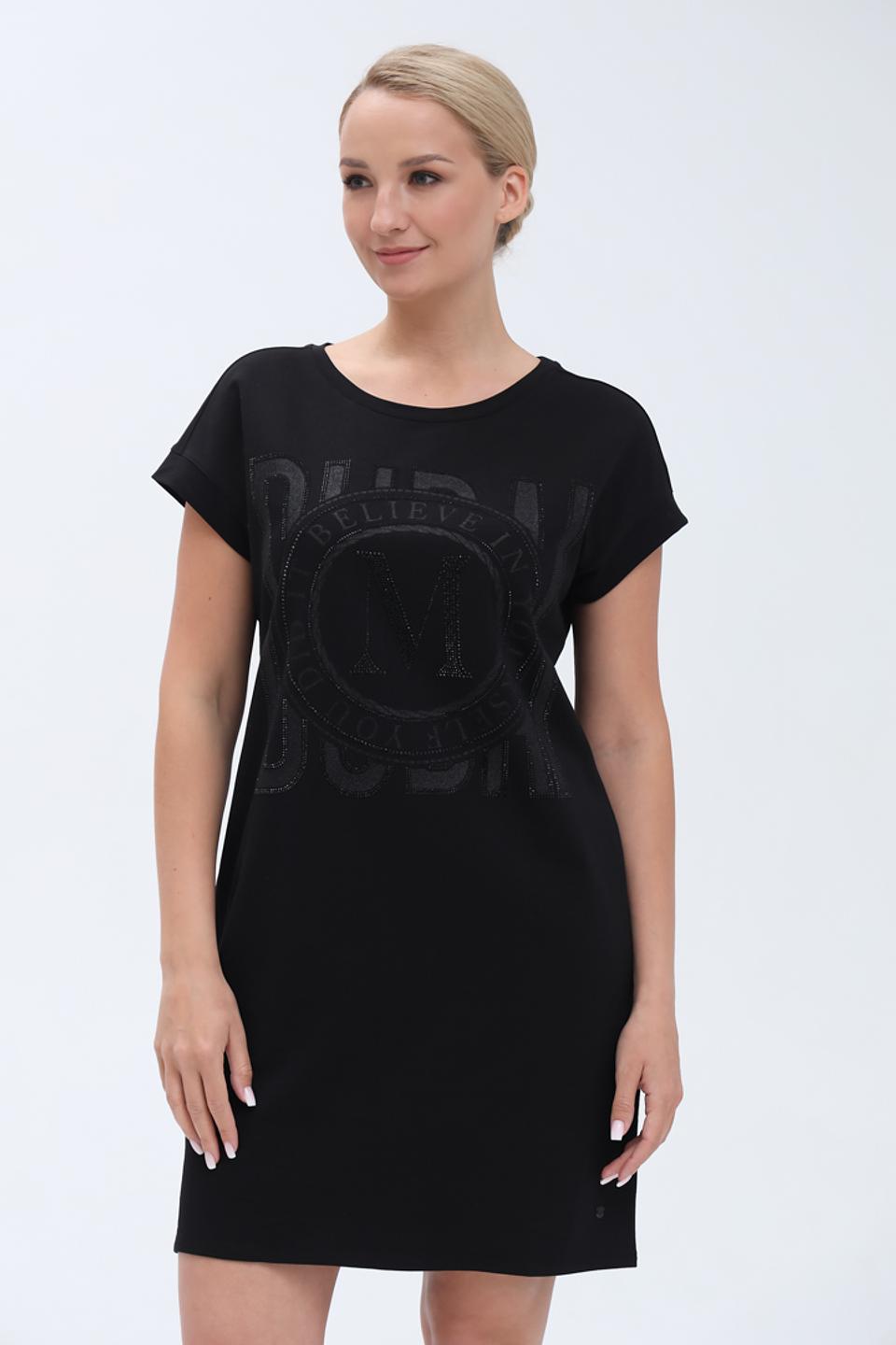 Платье Monari чёрное с логотипом