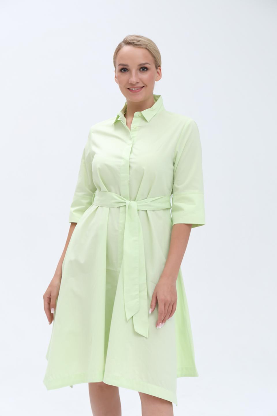 Платье рубашка Monari лайм