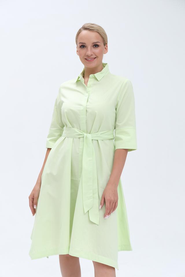 Платье рубашка Monari лайм