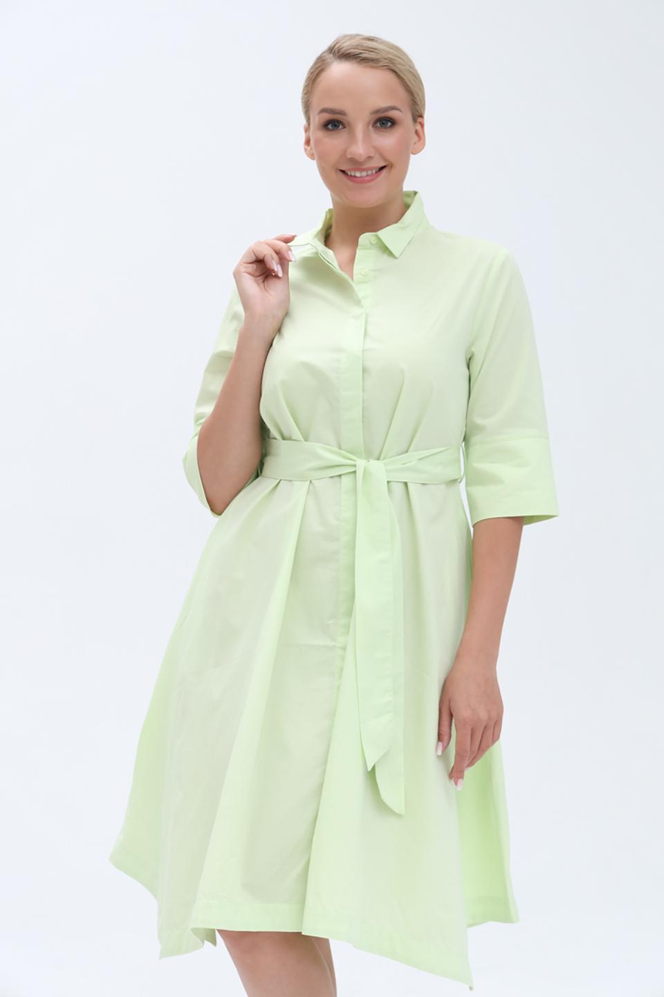 Платье рубашка Monari лайм