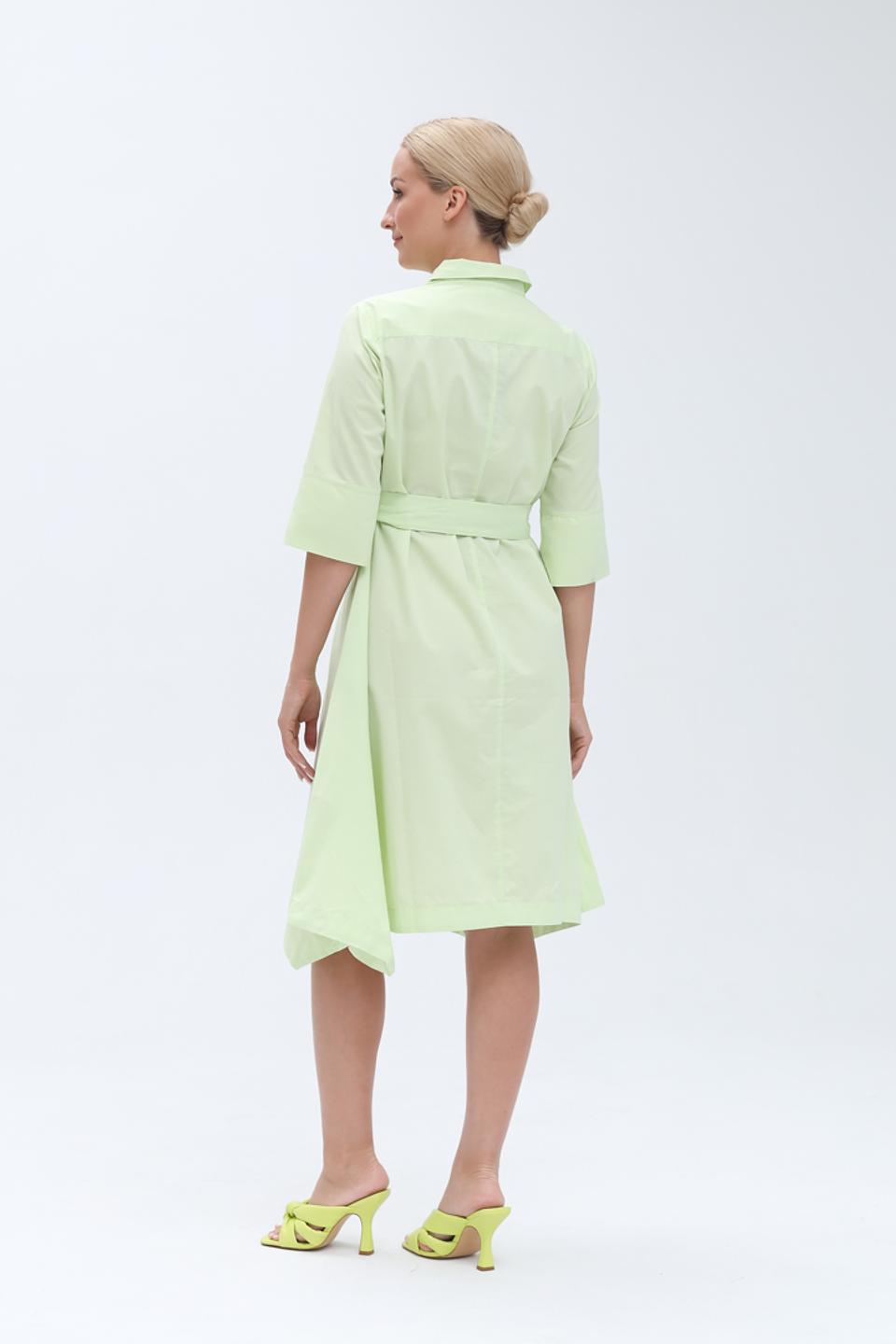 Платье рубашка Monari лайм