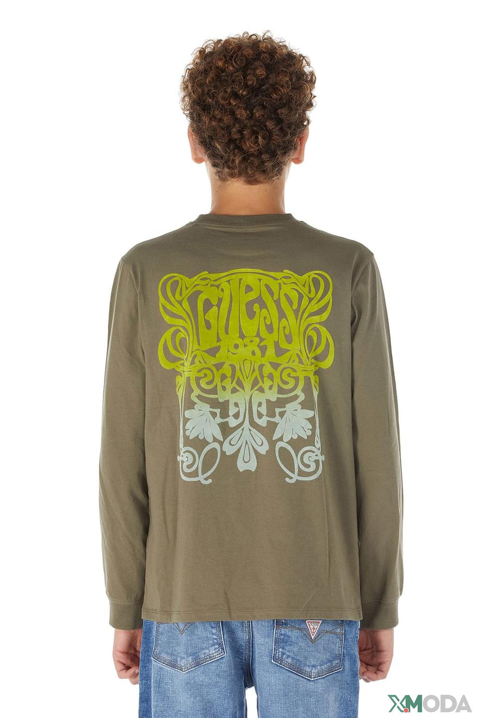 Футболка Guess с логотипом хаки