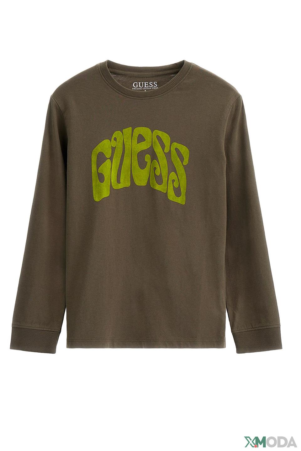 Футболка Guess с логотипом хаки