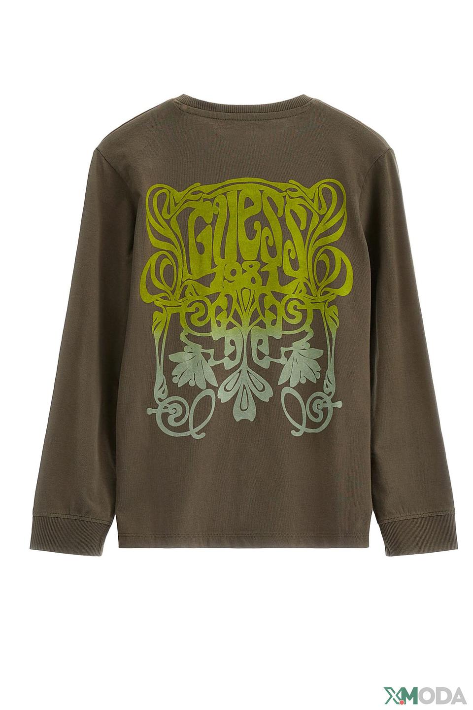 Футболка Guess с логотипом хаки