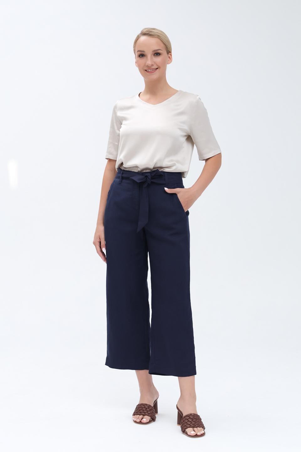 Капри Zerres с поясом темно-синие