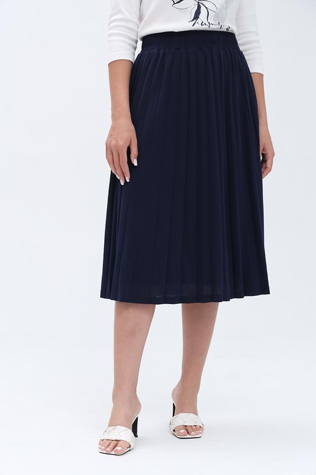 Юбка Olsen плиссированная темно-синяя