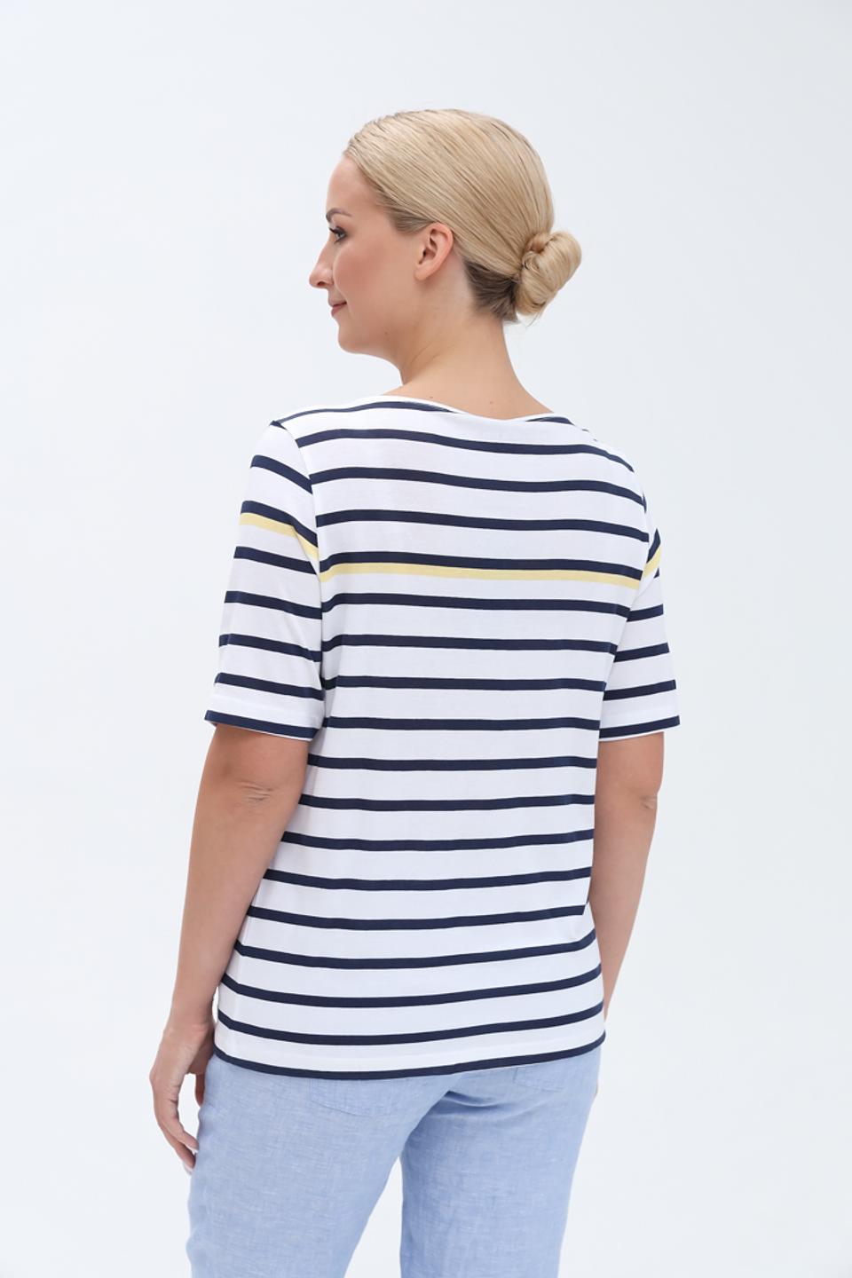 Футболка Olsen полоска с принтом