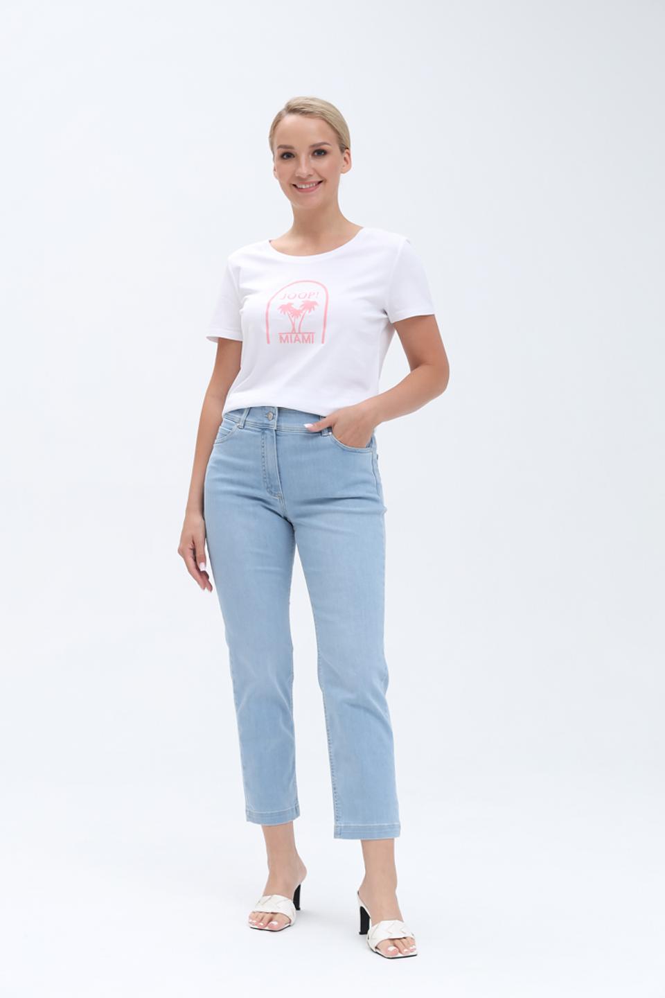 Джинсы Olsen прямого кроя голубые